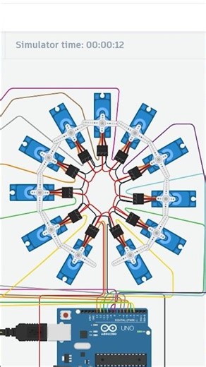 Crazy Arduino Project | 11 Servo Motors Dancing Together💃#tech