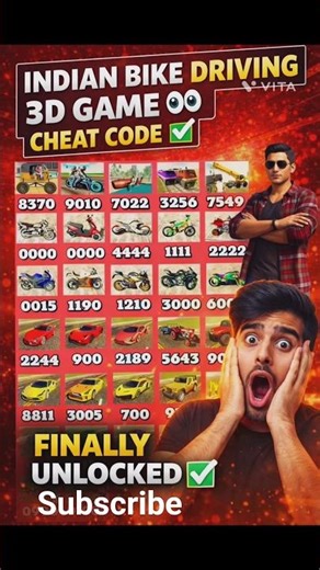 Real code Indian bake driving 3D all new cheet code update+plugin cheet code⚜️ @RED_DAMAGE-RD #short