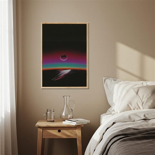 Cosmic Horizon Space Poster, Surreal Galaxy Art Print, Planetary Landscape Wall Art, Nebula and Space Exploration Decor, Astronaut Artwork - Etsy