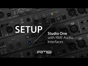 How to setup Studio One with RME Audio Interfaces