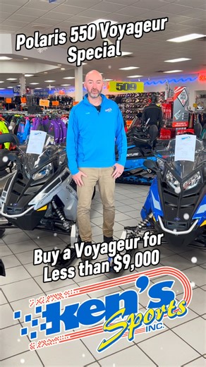 Looking for a new ice fishing sled? We have the Polaris 550 Voyageurs in stock and on sale this month. Get a new work and play sled for less than $9,000 only at Ken’s Sports! #polaris #polarissnow #snowmobiles #icefishing #kenssports | Ken's Sports Inc.