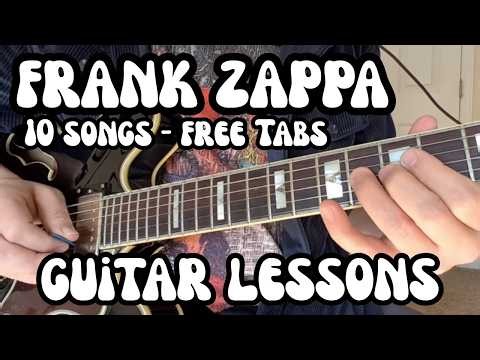 FRANK ZAPPA Guitar Lessons COMPILATION (10 Songs from APOSTROPHE, ROXY & ELSEWHERE 14 pages of TABS