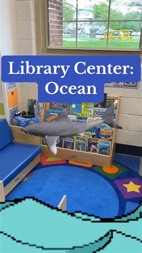🌊📚 Ocean-Themed Library Center! Today, I’m excited to share how we’re exploring the wonders of the ocean through reading. As I sort through our collection, I’ve set aside my favorite ocean books for group time and placed a treasure trove of aquatic adventures right here in our library center for the kids to discover on their own. 📖💙 Our little explorers immerse themselves in stories about mysterious marine life and the vast, blue seas. It’s a fantastic way to encourage independent reading an
