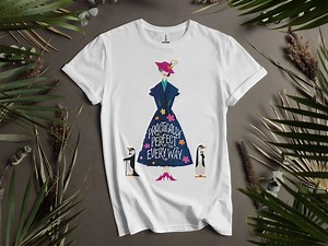 Cute Disney Mary Poppins Practically Custom T-shirts for Men, Women, and Kids - Sizes S to 5XL | Ladies' T-shirts Available K38 - Etsy UK
