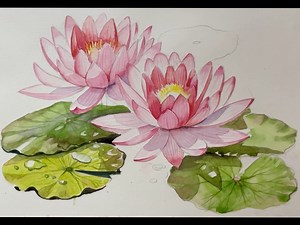 351K views · 3.3K reactions | How to paint lotus in watercolour #art #drawing #painting #watercolour #watercolourpainting #Lotus #lotuspainting #lotusflower | Paintings | Facebook