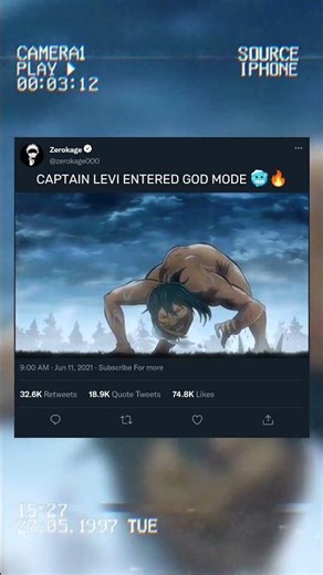 God Mode Levi 🔥🥶 #aot #levi #animeedit #attackontitan