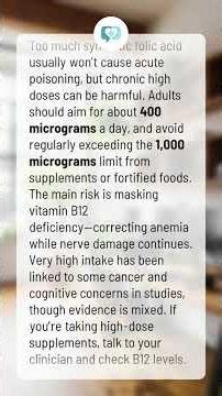What happens if you take too much folic acid?