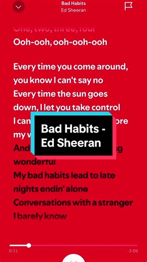 Bad Habits - Ed Sheeran: Paroles et Analyse