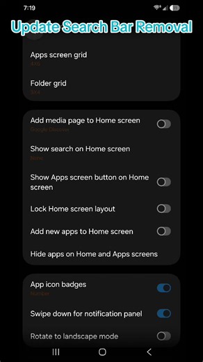 Remove the Google Search bar at the bottom of your phone. | google
