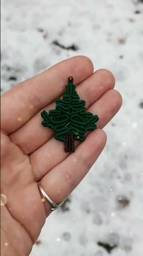 Macramé Christmas Tree Ornament | Easy Macrame Christmas Tree Pattern #macrame #macramepattern