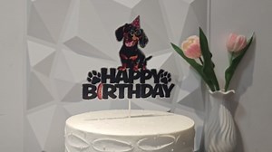Dachshund Birthday Decorations Adorable Wiener Dog Party Decor Dog Cake Topper for Boys and Girls Baby Shower Celebration Perfect for Pet Lovers Birthday Party Supplies