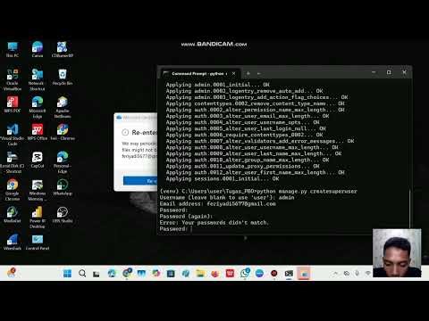 Instalasi Django sampai dengan pembuatan website sederhana menggunakan python