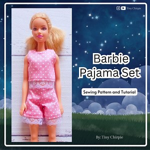 Pajama Set, Sleepwear Pattern for 11.5" Doll | PDF Sewing Tutorial   Video Link - Etsy
