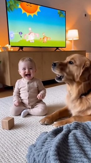 3.1K views · 45 reactions | The most adorable baby and dog moment...