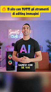 60K views · 331 reactions |  Il sito con TUTTI gli strumenti di editing immagini #AItools #ImageEditing #RemoveBackground #AItips #TechTools #MemeGenerator #Headshots #AIEditing #PhotoTools #Shorts | Smart AI Tutorial | Facebook