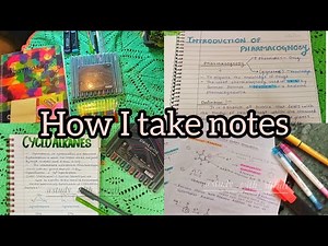 How I take notes || Pharmacy notes