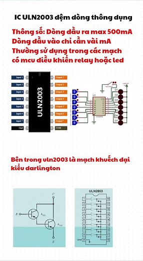 IC đệm dòng uln2003 quen thuộc #ic #2003 #xuhuong #darlington #bondiy #india #vietnam