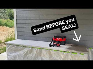 Concrete countertop DIY Sanding and Finishing Pt. 1 // Garage Build Ep. 81