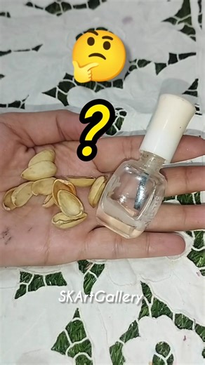 ||DIY|| Reuse of Nail paint bottle and waste Pista shell🤔 #diy #craft #shorts #youtubeshorts #viral