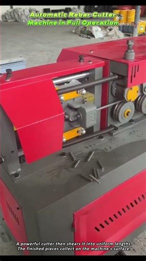 Automatic Rebar Cutter Machine in Operation
