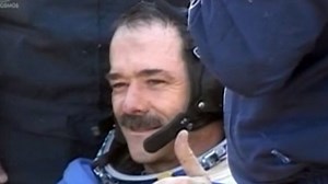 Commander Hadfield returns to Earth