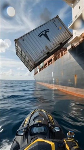 I Found a Tesla Cybertruck Inside a Lost Ocean Container! #oceanlife