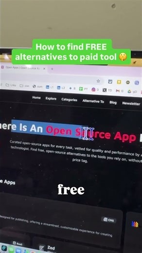 this website has s of free and open source alternatives to paid tools. #opensourse #aitools