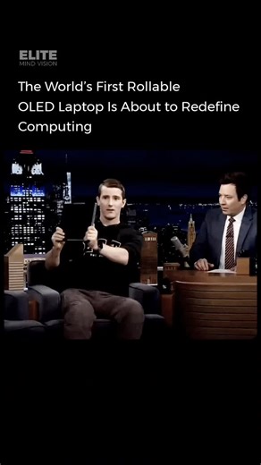 Elite Mind Vision on Instagram: "Linus Tech Tips appeared on The Tonight Show with Jimmy Fallon to show off something that feels straight out of the future: a Lenovo laptop with a rollable OLED display. At first glance, it looks like a standard 14-inch laptop. Press a button, and the screen smoothly extends upward, transforming into a taller, expanded workspace. It’s the first commercially available laptop of its kind, offering a glimpse into where personal computing is headed—adaptive displays,