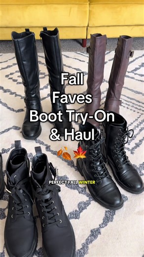 Fall and winter boots haul and try-on. If you are looking for a knee-high boot, fur lined, with nice tread, or a combat style boot, this is the hall for you. #fallboots #tiktokshopcreatorpicks #spotlightfinds #falldealsforyou #tiktokshopblackfriday