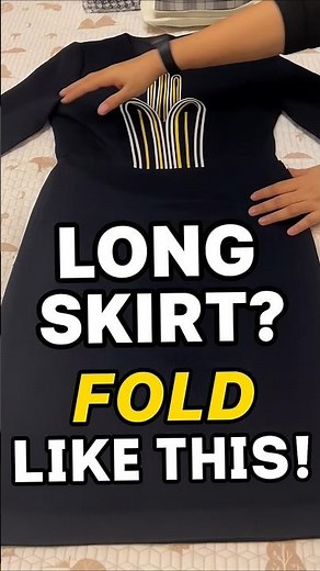 Fold Long Skirts in Seconds! 🧺✨ Closet Hack You’ll Love