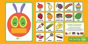 Food Posting Activity Busy Bag Prompt Card and Resource Pack to Support Teaching on The Very Hungry Caterpillar