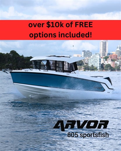 1K views | The limited edition Arvor 805 Sportsfish 'Explorer' JUST $234,990* ...with over $10k worth of FREE options! Contact arvor.com.au In stock now in Sydney. #arvor #myarvor #sportsfish #weekender #arvorboats #fishing #cruising #boating #getonboard | Arvor Boats Australia | Facebook