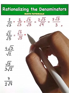 487K views · 6K reactions | Rationalizing Denominators‼️ #mathtricks #mathtutor #Mathematics #Teachergon #mathtutorial #mathreview #mathematics #mathhack #maths #MathViral #MATH #mathteachergon #rationalizingdenominators | Math Tutorials | Facebook