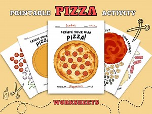 Pizza Printable Pizza Activity Sheets Build A Pizza Craft Kits for Kids Pretend Play Printable Prek Activity Cut and Plate Pizza Worksheet - Etsy Australia