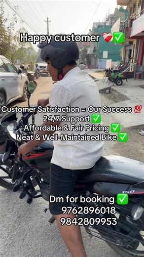 KAPILVASTU RENTAL SERVICE Your trusted bike and scooter rental in kapilvastu Bike rates 1. Ns-200——2000 per day 2. ⁠pulsar 150—-1500 per day 3. ⁠honda hornet ——-1600 per day 4. ⁠Dio scooter———-1000 per day Dm for bookings (Direct call or whatsapp) ORGINAL NAGRITA RW LISENCE ( compulsory ) 9762896018 9842809953