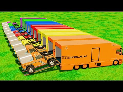CARS with Colors | All Cars Transport With Urban Trucks In Fs22 | Farming Simulator 22 |