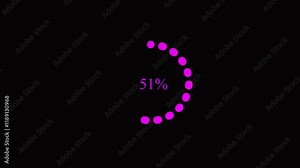 Circle loading animation with numbers It's nice to see it using your work performance Stock Video