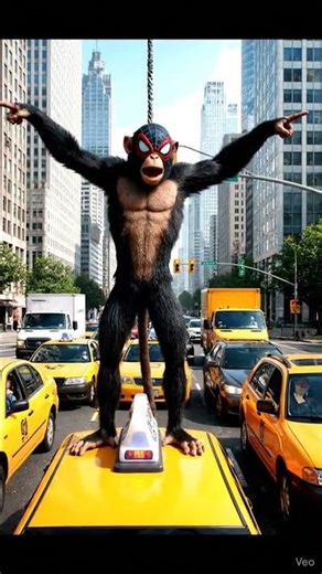 Spider Monkey Fixes the Traffic… or Makes It Worse! 🚗🐒😂
