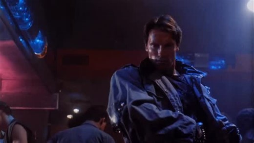 The Effective Cutting of The Terminator Part 2 The Tech Noir scene stands out as one of the most captivating parts of the movie, Perhaps because it’s where the three main story lines finally converge. After a series of long slow motion shots to build tension, the editing rapidly cuts between Reef firing, The Terminator taking damage, Sarah reacting, and everyone in the club running for their lives. There’s a brief moment of respite when the Terminator falls to the ground, but this is quickly fol