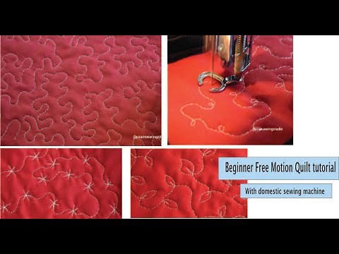 How to free motion quilt with domestic sewing machine | 5 easy beginner friendly motifs
