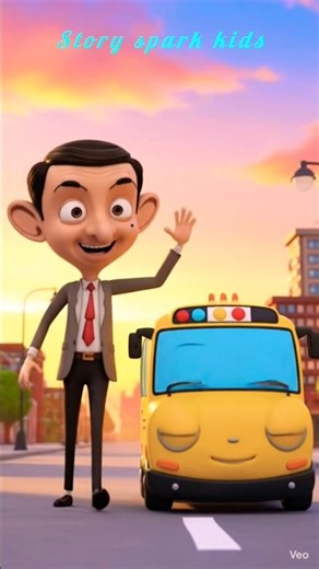 Mr Bean meets a cute Baby Bus and the fun begins! 🚌😄
