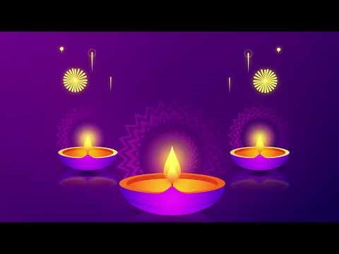 Diwali Celebration with Diya and Fireworks Background | 4K | FREE TO USE