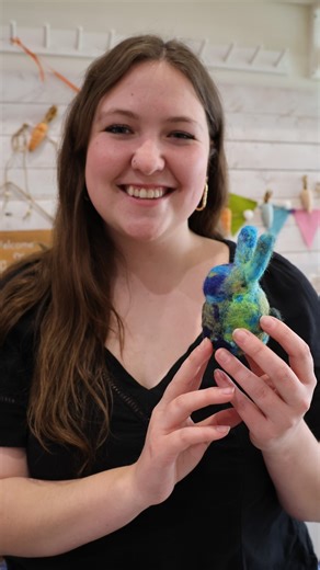 Living Felt: Felting Supplies & Tutorials on Instagram: "It's bunny season and Fairy Emily has a super fun needle felting tutorial coming your way this Friday, April 18! It's cute and it is a great way to use scrappy bits of wool. Grab your needles. Grab your wool and come make Needle Felted Dust Bunnies! https://feltingsupplies.livingfelt.com/learn The direct link will be available Friday morning! In this tutorial, you will see how to make a one of a kind bunny by needle felting scraps! This be