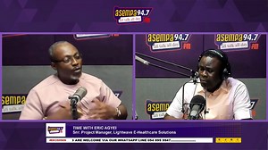 24K views · 333 reactions | Lightwave E-Healthcare Solutions is a wholly Ghanaian owned company without foreign interests. We got our first contract under the NDC Mahama government of 2016 - Eric Agyei is the Senior Project Manager at Lightwave E-Healthcare Solutions. Watch the live stream here https://www.youtube.com/live/Zwr8HqMQ75s?si=eK_e7ouJhWreI_Li #Ekosiisen | Asempa 94.7 FM | Facebook