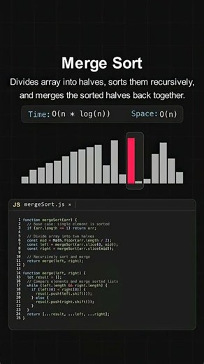 Merge Sort Visualized: Divide & Conquer in Action ⚡
