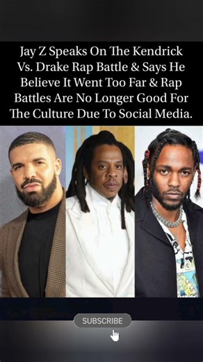 Jay-Z: Rap battles went too far#JayZ #KendrickLamar #Drake #HipHop #HipHopNews #RapBattle #Trending