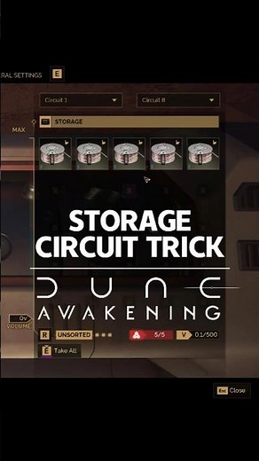Storage Circuit Trick #duneawakening