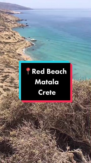 [📍Red Beach, Malala, Crete] #crete #creteisland #matala #heraklion #cretegreece #cretans #kriti #κρητη #creteislandgreece #greekislands #redbeach