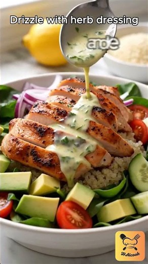 A Lemon Herb Chicken Bowl That Looks Fresh and Filling