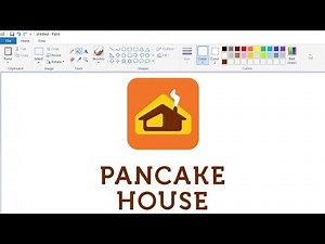 How to draw the Pancake House logo using MS Paint | How to draw on your computer
